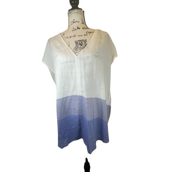 NEW J.CREW DOLMAN TUNIC SHIRT SZ XL RELAXED FIT COASTAL CHIC - Picture 2 of 15